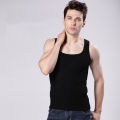 Men's Vest Summer Men's Pure Cotton Vest I-shaped Vest Men's Hurdle Sports Sleeveless Thick Thread Square Collar Vest. 