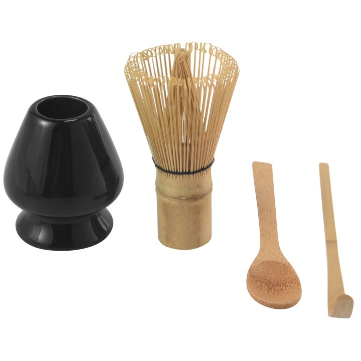 NAMUNY Matcha Green Tea Whisk Set - Whisk+Scoop+Tea Spoon+Black Whisk Holder