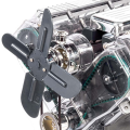 Mini V8 Engine Model Kit Internal Combustion Model V8 Motor Simulation Eight Cylinder Engine Can Be Activated DIY Toy. 