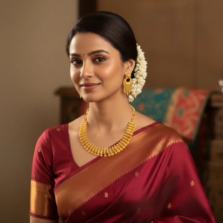 Gold%20Plated%20Mini%20Haar%20Necklace%20With%20Earring%20Necklace%20Set%20-%20Bridal%20Haar%20Set%20Behuli%20Necklace%20With%20Jhumka%20Adjustable%20Necklace%20For%20Wedding%20Necklace%20Haar%20For%20Marriage%20Bridal%20Necklace%20Set%20For%20Behuli%20Engagement%20Necklace%20Gold%20Design%20Necklace%20Gold%20Polished%20Haar%20-%20Image%203