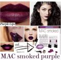 MAC Smoked Purple Matte Lipstick 3 gm - Manufactured In Thailand. 