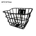High Quality Easy To Install Bicycle Rear Basket Metal Fixed Durable Bike Rear Basket Adjustable Black Backpack Storage Children's Folding Bike Accessories. 