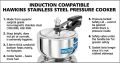 Hawkins Hawkins Stainless Steel Pressure Cooker (B25)- 2 Litre. 