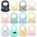 Wenefang Silicone Babi Bib Waterproof Saliva Dripping Banana Bibs Cartoon Newborn Feeding Soft Edible Aprons Baby Adjustable Burp Scarf. 