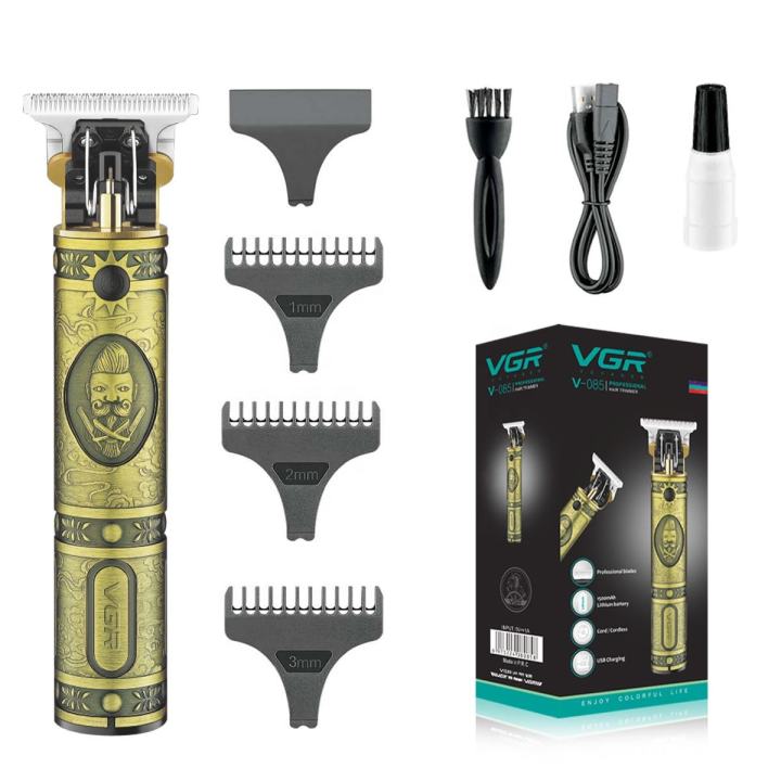 VGR V-085 SUPER TRIM Professional Hair Trimmer Runtime: 120 min Trimmer for Men (Black, Gold)
