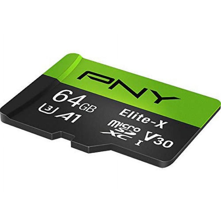 PNY Micro Sd 64GB Elite-X Class 10 U3 V30 MicroSDXC Flash Memory Card
