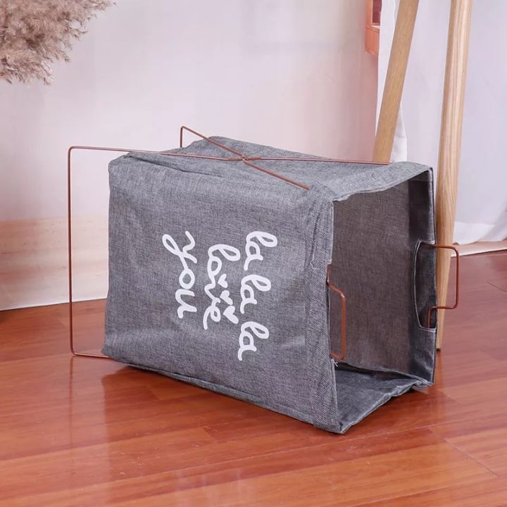 Storage%20Cloth%20Bucket%20With%20Metal%20X-Frame%20-%20Image%203