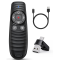 Clicker Wireless, 2-In-1 USB/Type C Rechargeable Presenter Remote Control for PowerPoint, PPT Clicker Red Easy to Use. 