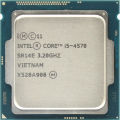 Intel Core I5-4570 (4th Generation) Quad-Core Desktop Processor 3.2 GHZ 6MB Cache. 