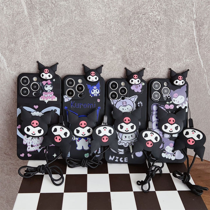 Phone%20Case%20Infinix%20Hot%2020%204G%2020%205G%2020%20Play%2020i%2020S%2030%204G%2030%20Play%20NFC%2030i%2030i%20NFC%20Casing%20With%20Lanyard%20Strap%20Cartoon%20Kuromi%20Silicone%20Shockproof%20Phone%20Cover%20-%20Image%206