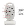 2.4GHz Wireless Digital LCD Audio Video Night Vision Baby Monitor Camera (White UK Plug). 