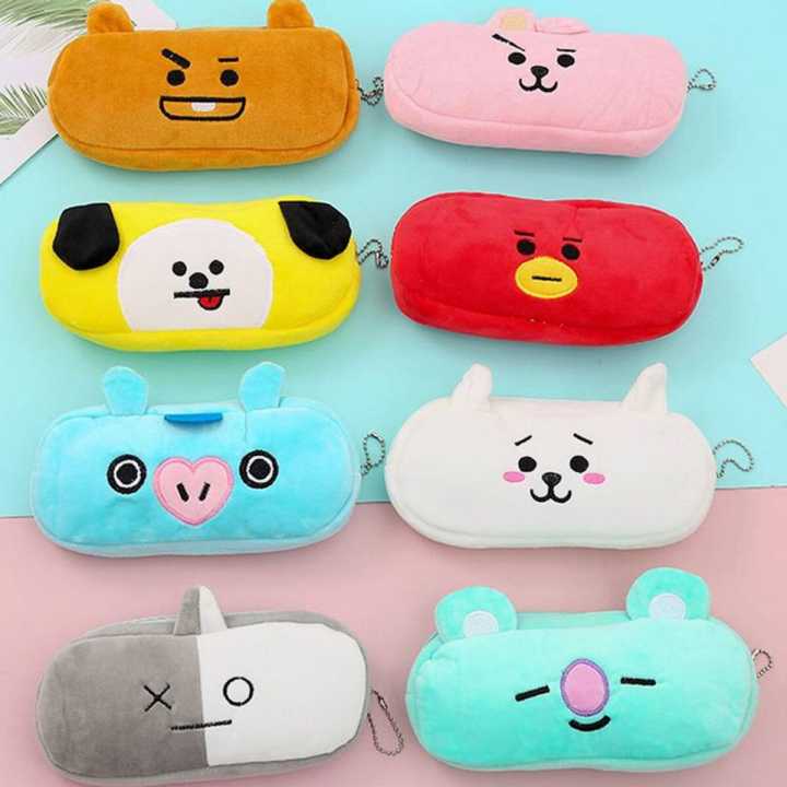 Accessories Point Kawai K-POP BTS Pencil Bags Cute Cases (BT21 - Main Image