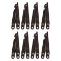 Furniture Box Rotatable Folding Lid Support Hinge Bronze Tone 8Pcs. 