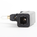 (GGBR)-1Pcs Toslink 90 Degree Optical Audio Cable Adapter Male to Female Right Angle 360 Rotates PC TV DVD Stereo Optical Cable. 