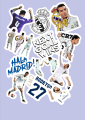 Real Madrid Sticker Set- 13 pcs | Sticker Pack for Laptop | Decalsnation. 