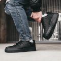 AF1 Full Black Sneakers Shoes For Men. 