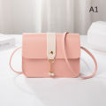Contrast Women Shoulder Bag Simple Pearl Pendant Luxury Designer Handbag Messenger Bag Small Square Crossbody Mobile Phone Purse. 