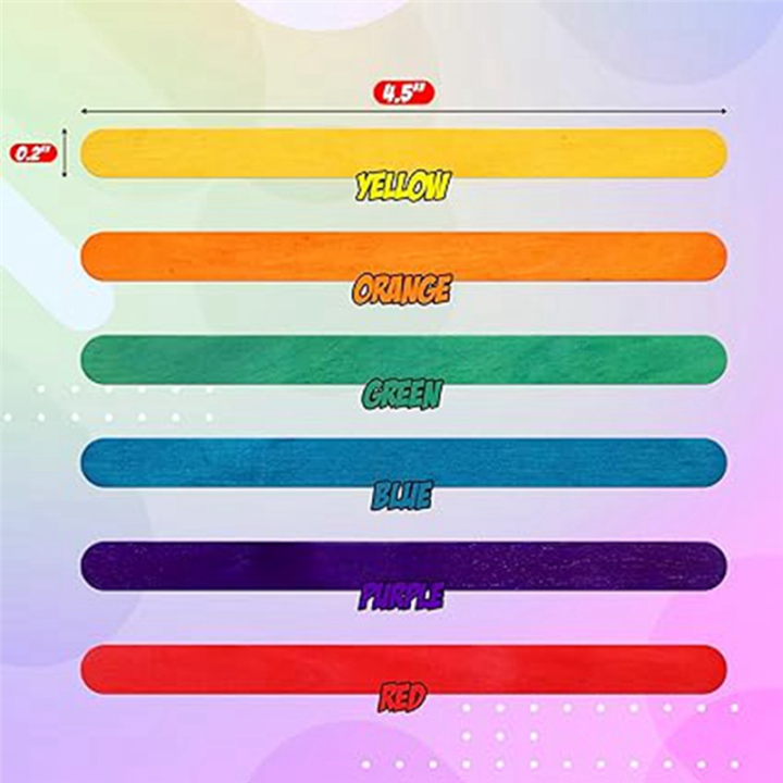 500%20PCS%20Colorful%20Popsicles%20Wooden%20Rainbow%20Color%20Craft%20Handmade%20Sticks%20As%20Shown%20Wood%20for%20School%20Children%20-%20Image%202