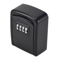 Key Lock Box Wall Mounted 4 Digit Combination Lock Box for House Key Weatherproof Security Key Storage Lock Box Silver. 