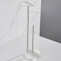 Freestanding Toilet Roll Holders Stainless Steel Anti-Rust Standing Toilet Paper Stand with Heavy, Easy to Use Brushed Silver. 