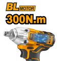 Ingco Cordless 300NM Impact Wrench Brushless Motor 1/2. 