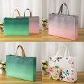 Durable Gradient Color Non Woven Bag Reusable with Handle Tote Bag Environmental Large Capacity Gift Pouch. 