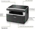 Brother DCP-1612W Mono Laser Multi-Function All-In -One Small Office / Home Printer. 