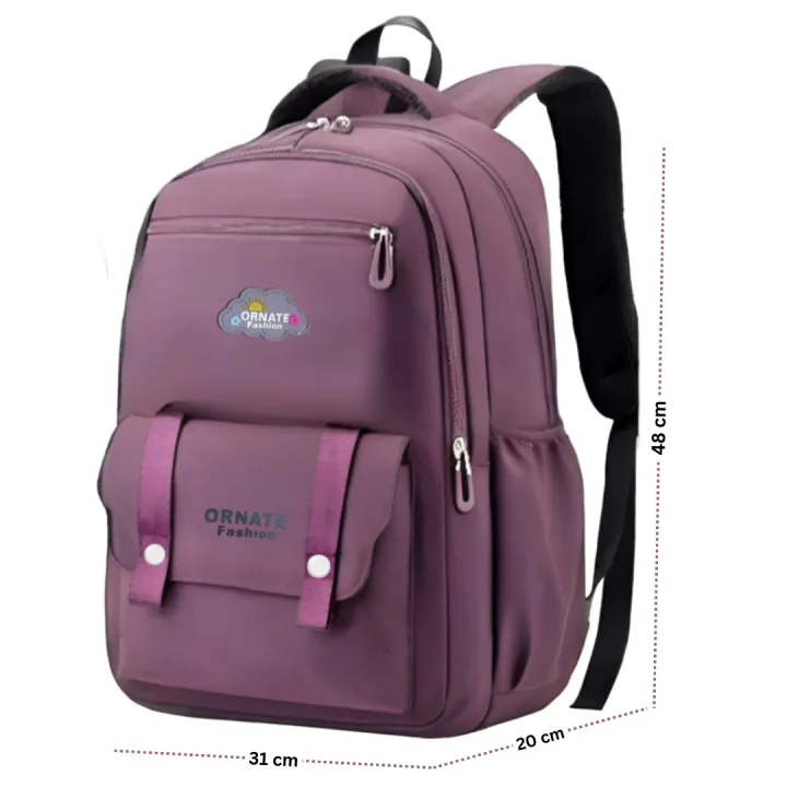 Bagzillas:%20Girls%20and%20Boys%20Multi%20Pockets%20Big%20Backpack%20Ultra%20Smooth%20Zips/Soft%20and%20LightWeight%20School%20Bags%20for%20Girls%20-%20Image%202