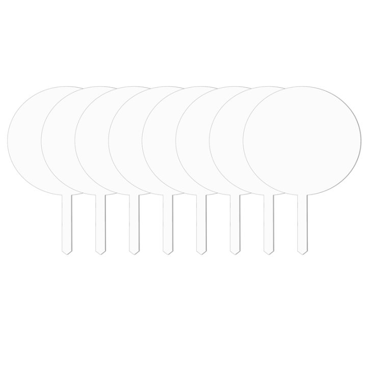 NAMUNY Acrylic Cake Topper Round Cupcake Topper Blank Cake Topper Stick ...