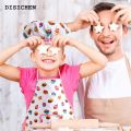 DISICHEN Luxury 1 Set Kids Cooking Costume Kitchen Apron Glove Hat Role Playing Cooking Apron. 