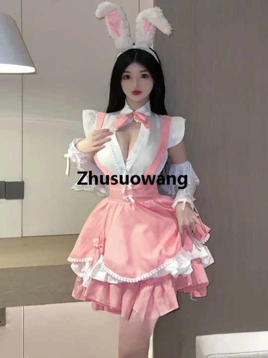 Zhusuowang%20Classic%20Maid%20Uniform%20Pink%20New%20Year%20Cute%20Lolita%20Cosplay%20Costumes%20Short%20Skirt%20Dress%20Y2K%20Princess%20Fantastic%20Fairy%20Outfit%20%E3%80%902025%20Version%E3%80%91%20-%20Image%202
