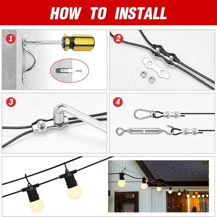 NCANRUI%20String%20Light%20Hanging%20Kit,Outdoor%20Light%20Wire,Ball%20Light%20String%20Hanging%20Kit,200FT%20Coated%20Stainless%20Steel%20304%20Cord%20Cable%20-%20Image%203