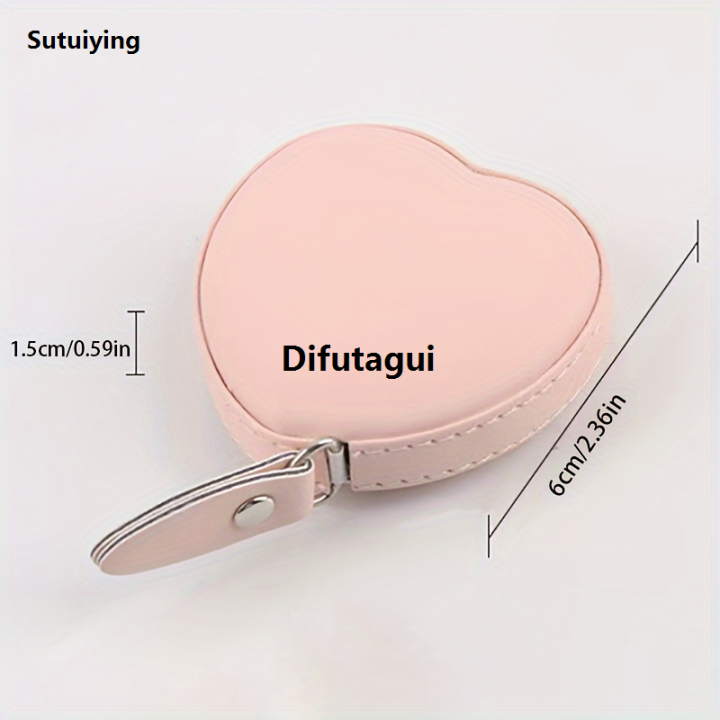 Difutagui%20Sutuiying%201pc,%20Household%20Clothing%20Tape%20Measure,%20Pink%20Heart%20Tape%20Measure,%20New%20Sales%20promotion%20Soft%20Leather%20Tape%20Measure%20For%20Cutting,%20Waist%20Measurement%20-%20Image%202