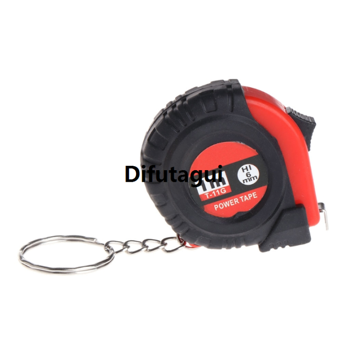 Difutagui 1 Pc High Quality Tape Measure Mini Tape Measure With Key Original Chain Plastic Portable 1m Retractable Ruler cm/Inch