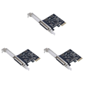 (GGBR)-3X High Quality Parallel Port DB25 25Pin Pcie Riser Card Printer to PCI-E Express Card Converter Adapter AX99100. 