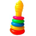 5 Rings Small Size Montessori Rainbow Color Stacking Rings Tower Ice-cream Bath Tub Toy For Kids Early Development Circle Jenga BL. 
