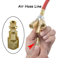 Brass Industrial Air Hose Connect Plug Air Compressor Pneumatic Coupler Fitting Adapter 1/8 Inch NPT Male-6PCS. 