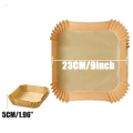 Wenefang 100PCS Large Air Fryer Disposable Paper Liner Square 23cm Non-stick Luxury Airfryer Parchment Baking Paper for Cooking Steaming Basket. 