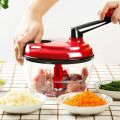 Manual Hand Crank Food Chopper Meat Vegetable Grinder Mincer Blender Mixer Cutter Food Grade W/ Stainless Steel Blades. 