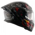 Axor Apex Venomous Black Grey Helmet | AXOR Apex ECE & DOT Certified Polycarbonate Helmet | Protective Wear For Riders. 