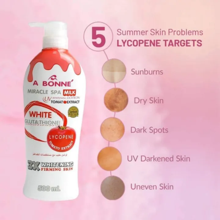 A%20Bonne%E2%80%99%20Body%20Lotion%20Miracle%20Spa%20Milk%20Tomato%20Extract%20Glutathione%20500ml%20-%20Image%202