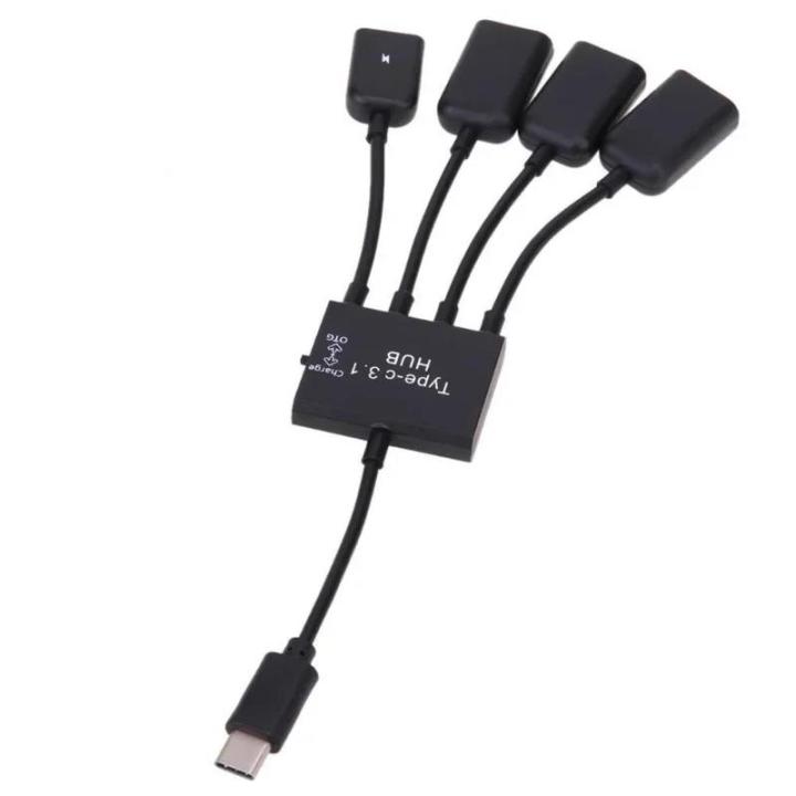 Type-C%203.1%204%20In%201%20Micro%20USB%20Hub%20OTG%20Cable%20Extension%20Adapter%20for%20Android%20Samsung%20Tablet%20HUB%20with%20Power%20Supply%20-%20Image%204