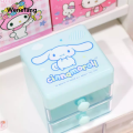 Wenefang Sanrio Hello Kitty Storage Box Makeup Bag Cinnamoroll Jewelry Box Fifty percent discount Drawer Style Arrange My Melody Cute Holiday Gifts for Girls. 