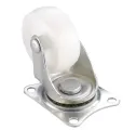 1 Pcs Heavy Duty Caster Wheel 360 Degree Furniture Carts Furniture Roller 1 inch White Nylon Rubber. 