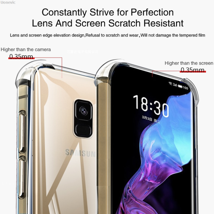 Uonevic Shell of soft transparent mobile phone Hua airbag anti-shock transparent plus Fifty percent discount A018 A6Plus 2alaxy for Samsung GA6 A8 8plus Haoming protective case base