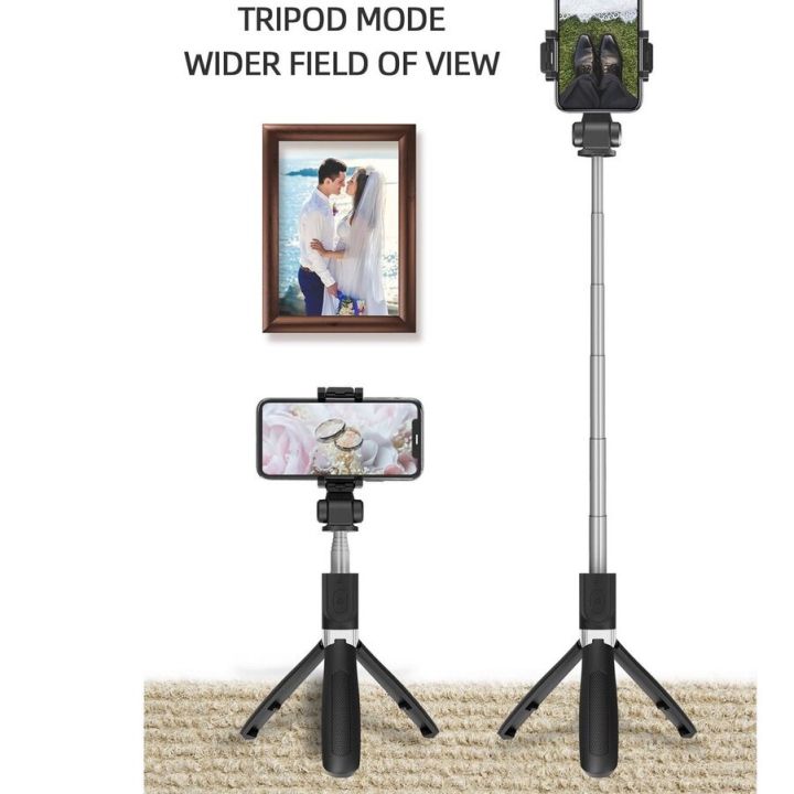 H1 Wireless Bluetooth Selfie Stick tripod monopod stand Phone holder for Outdoor travel 3 IN 1