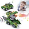 Dinosaur Toddler Toys Moving Dino Transforming Car,Dinosaur Toys for Kids 3-5 with Light Music Mist Spray for Toddlers. 