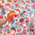 Mini Born 10/30/50pcs Good Luck Koi Carp Stickers Kawaii Fish Cartoon SticProfesional ker Decals for Laptop Phone Notebook Car Waterproof Kid Toy Gift. 
