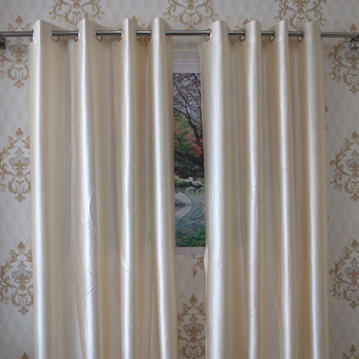 Silk Curtain For Door and Window (Size 4X6.5 Feet) 1 Piece