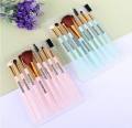 Masala Cottage -Make Up Brush Set - 8 Pieces Blue Colors. 